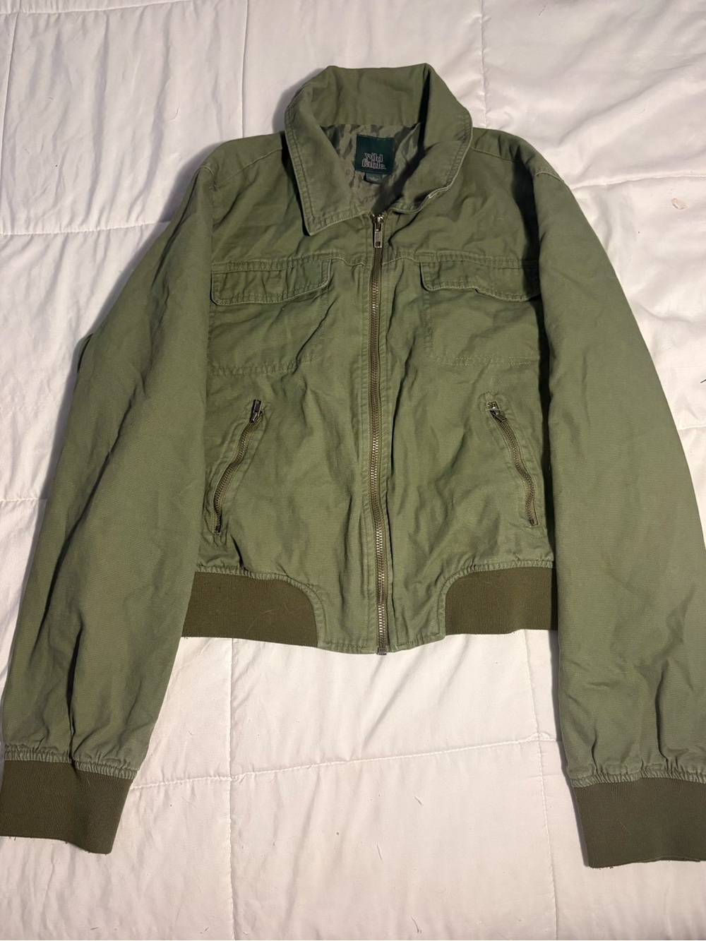 wild fable Olive Green Women's Bomber Jacket